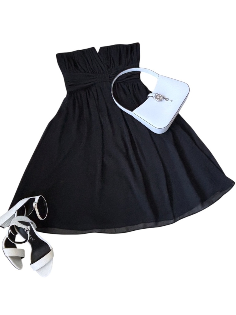 White House Black Market Strapless Fit & Flare Dress - Black Size 0